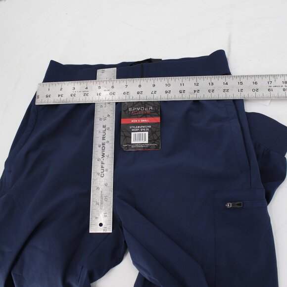 NWT Spyder pants mens small L30 Active Quick Dry Joggers Stretch blue pockets - Picture 9 of 14